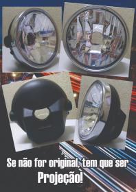 PROJEÇÃO..FAROL YBR MOD ORIGINAL COM ARO CROMADO
